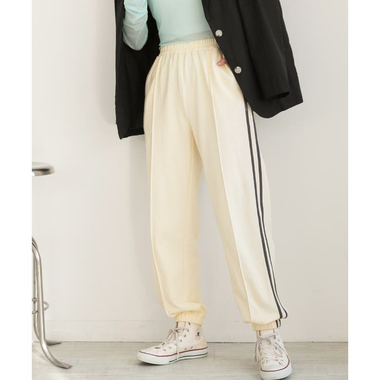 ピンタック サイドラインジョガーパンツ | ad thie | 詳細画像22 