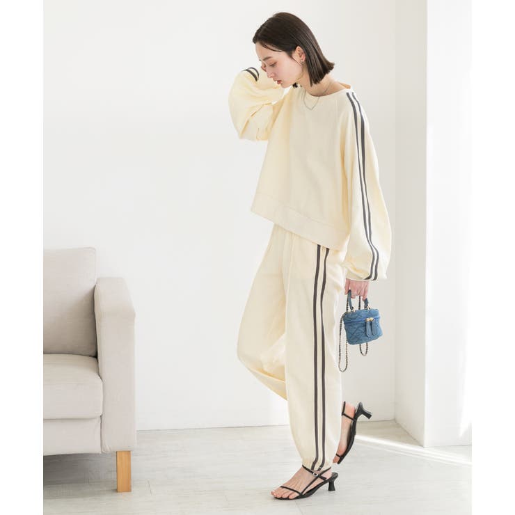 ピンタック サイドラインジョガーパンツ | ad thie | 詳細画像31 