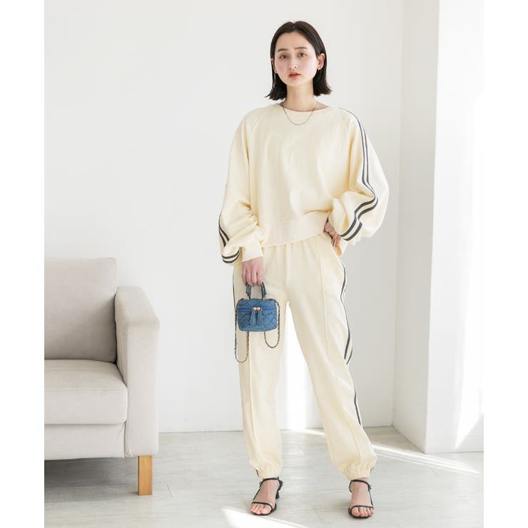 ピンタック サイドラインジョガーパンツ | ad thie | 詳細画像32 