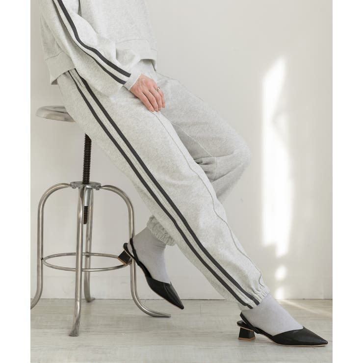 ピンタック サイドラインジョガーパンツ | ad thie | 詳細画像6 