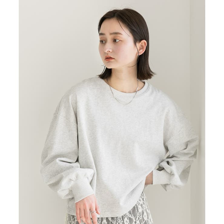 ボリュームスリーブ ショート丈プルオーバー | ad thie | 詳細画像15 