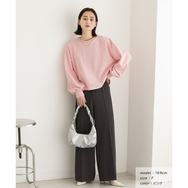 ボリュームスリーブ ショート丈プルオーバー | ad thie | 詳細画像18 