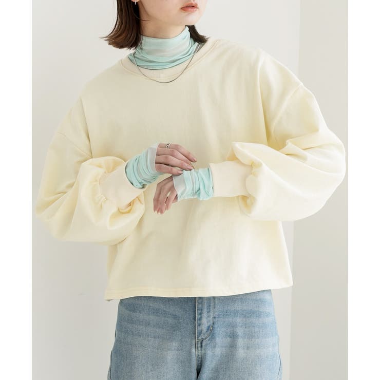 ボリュームスリーブ ショート丈プルオーバー | ad thie | 詳細画像29 