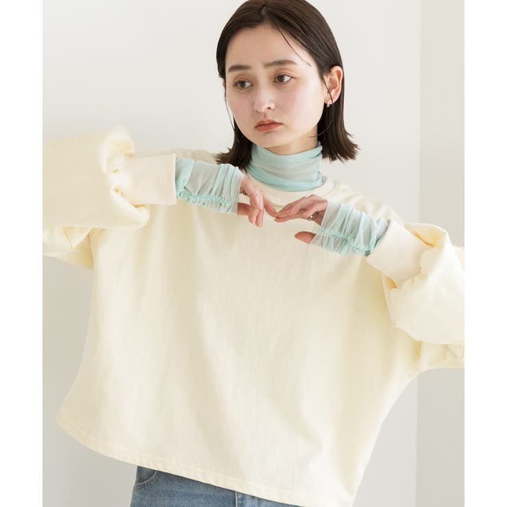 ボリュームスリーブ ショート丈プルオーバー | ad thie | 詳細画像32 