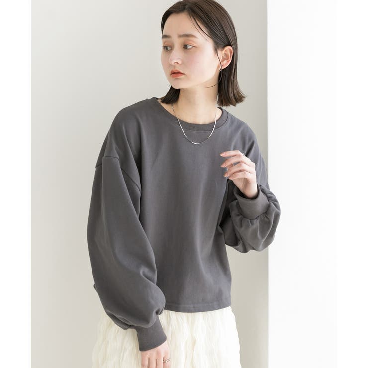 ボリュームスリーブ ショート丈プルオーバー | ad thie | 詳細画像35 