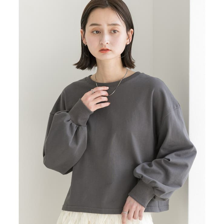 ボリュームスリーブ ショート丈プルオーバー | ad thie | 詳細画像37 