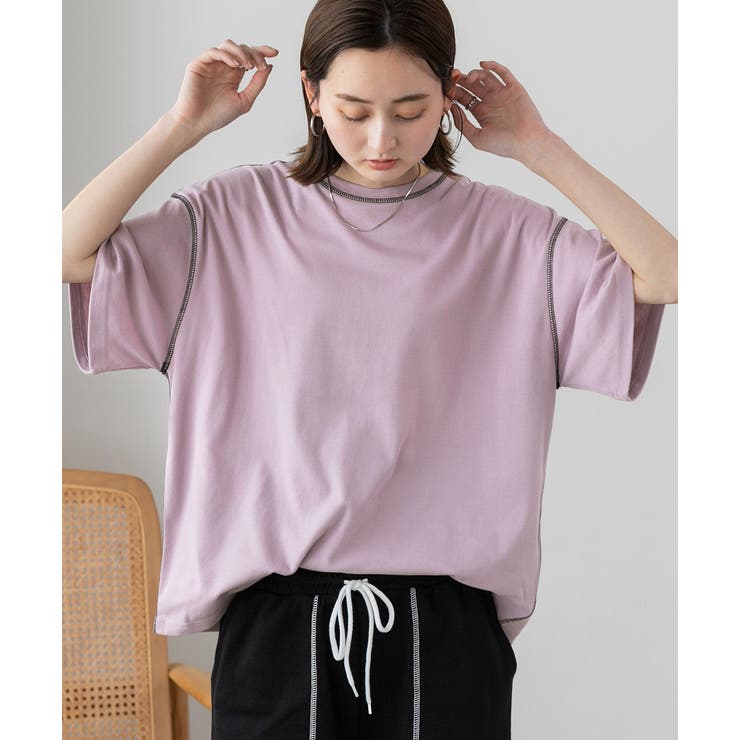 配色ステッチ ルームウエアセット | ad thie | 詳細画像22