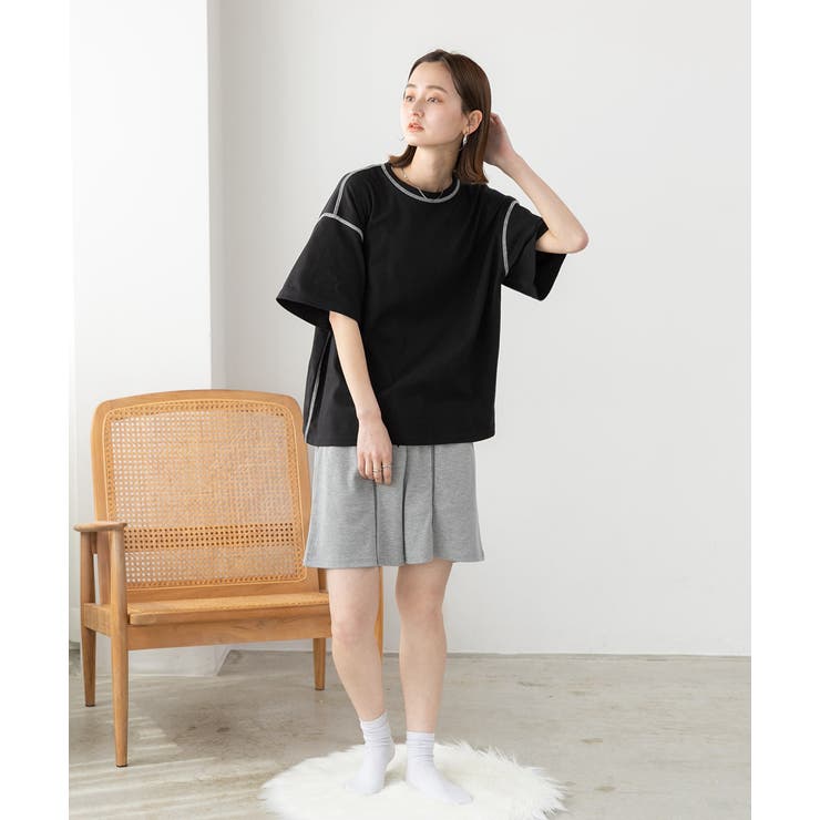 配色ステッチ ルームウエアセット | ad thie | 詳細画像27