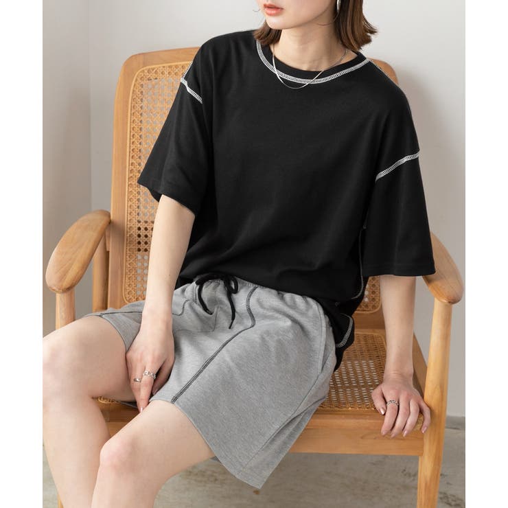 配色ステッチ ルームウエアセット | ad thie | 詳細画像31