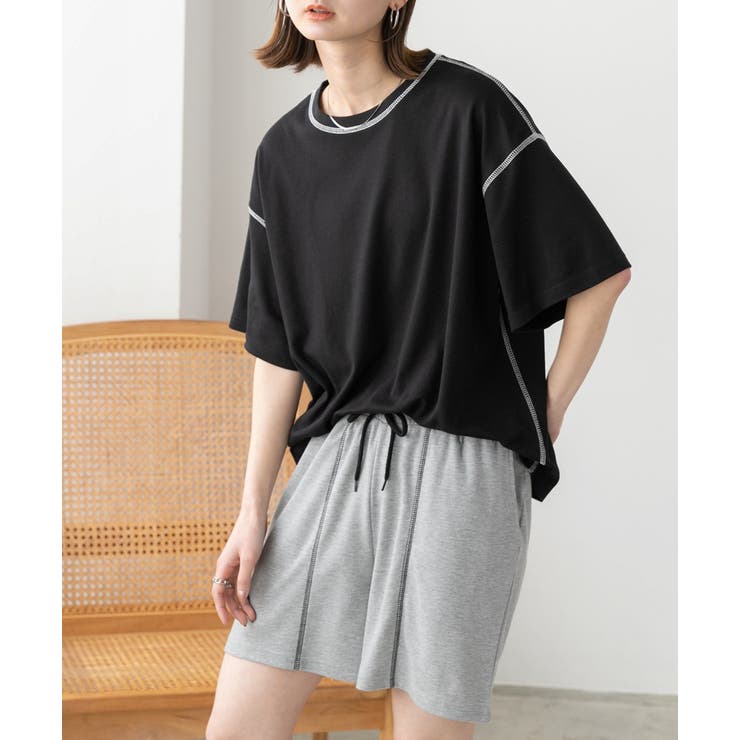 配色ステッチ ルームウエアセット | ad thie | 詳細画像32