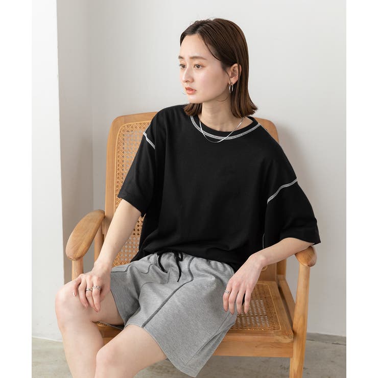 配色ステッチ ルームウエアセット | ad thie | 詳細画像34