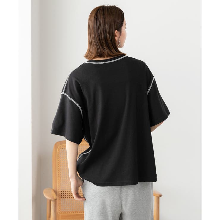 配色ステッチ ルームウエアセット | ad thie | 詳細画像35