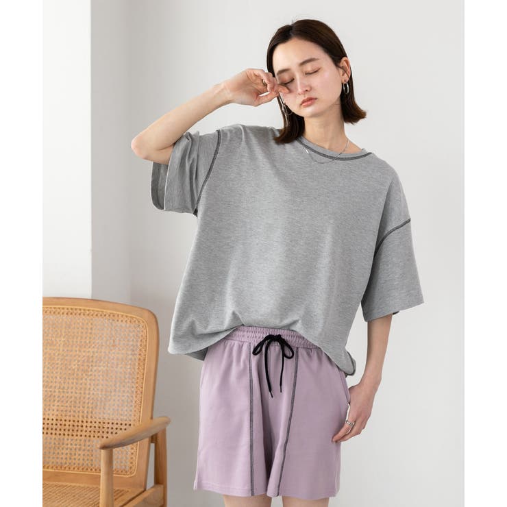 配色ステッチ ルームウエアセット | ad thie | 詳細画像5