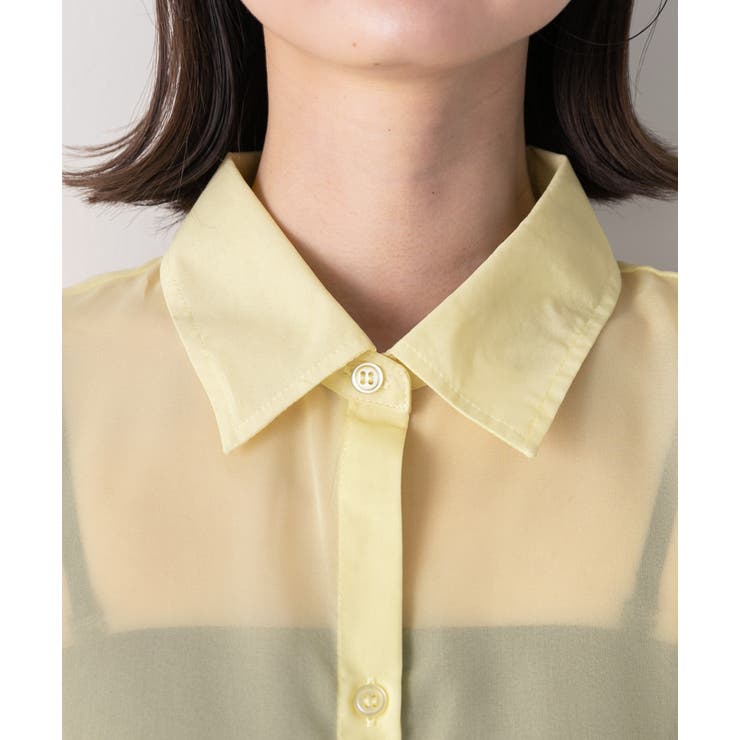 リボンデザイン オーバーシアーシャツ | ad thie | 詳細画像24 