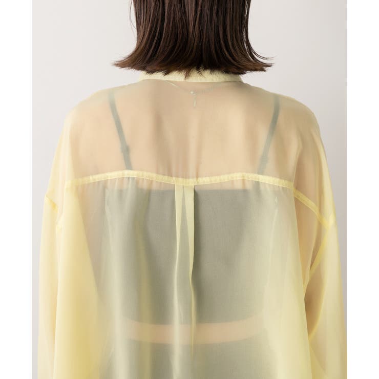 リボンデザイン オーバーシアーシャツ | ad thie | 詳細画像25 