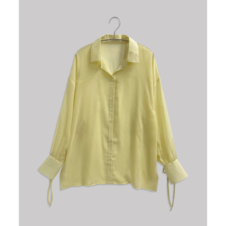 リボンデザイン オーバーシアーシャツ | ad thie | 詳細画像28 