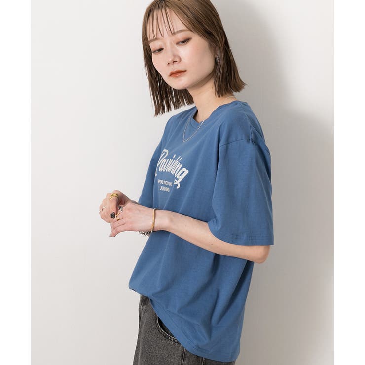 クルーネック ロゴプリントTシャツ[品番：ADEW0004410]｜ad thie