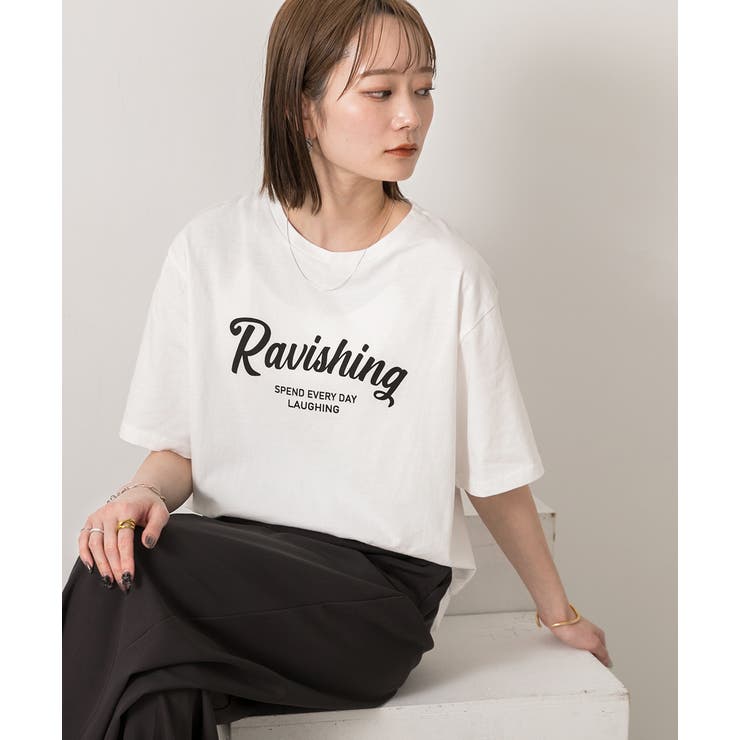 【関税込み】ロゴ プリント クルーネック T シャツ ひんやり接触冷感】綿100％クルーネックロゴプリントドルマン