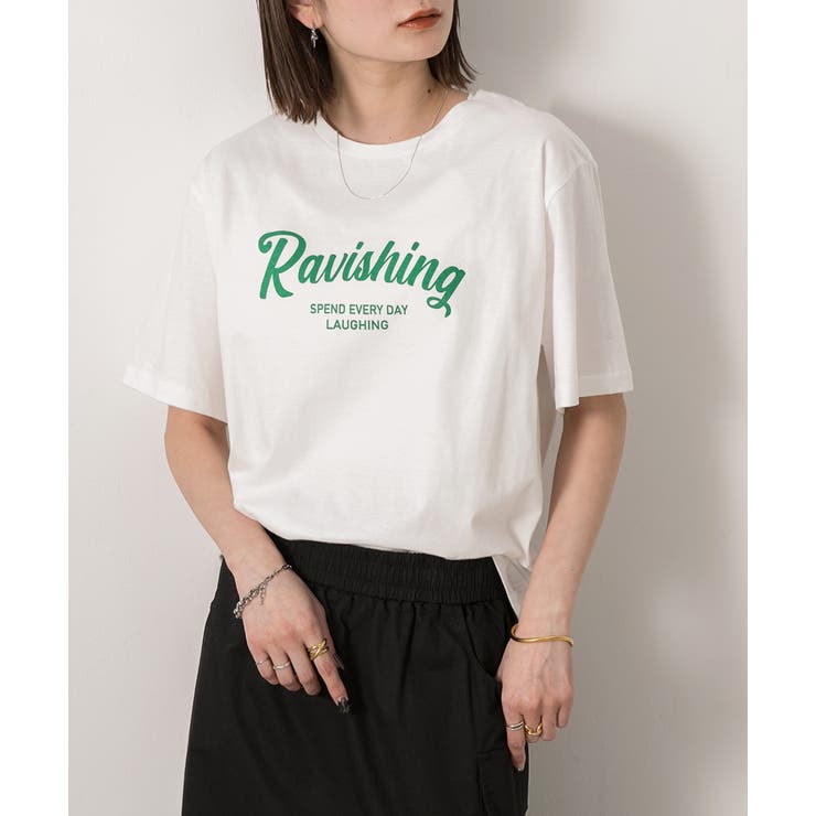VETEMENTS/ロゴプリント リブ クルーネック Tシャツ クルーネック ロゴプリントTシャツ[品番：ADEW0004410]｜ad thie