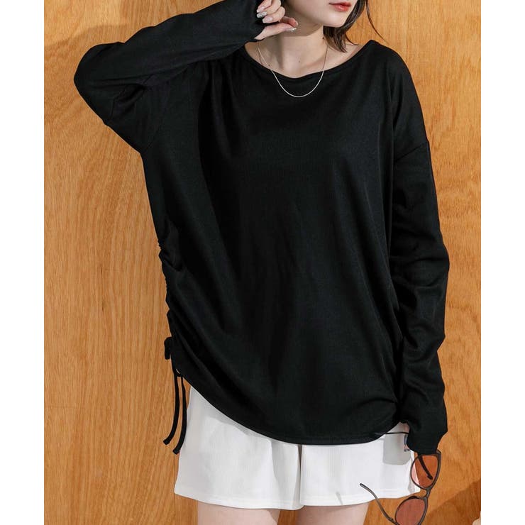 リブ素材ラッシュガード ドロストデザインプルオーバー | ad thie | 詳細画像38 