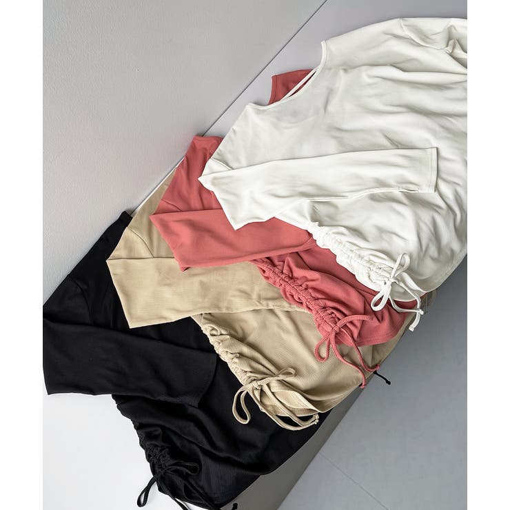 リブ素材ラッシュガード ドロストデザインプルオーバー | ad thie | 詳細画像42 