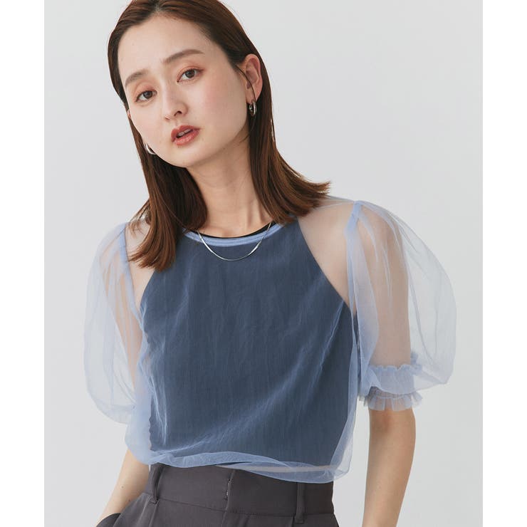 シャーリングチュールブラウス | ad thie | 詳細画像11 