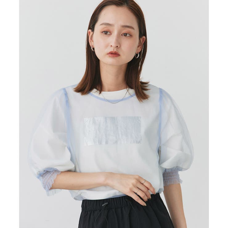 シャーリングチュールブラウス | ad thie | 詳細画像16 