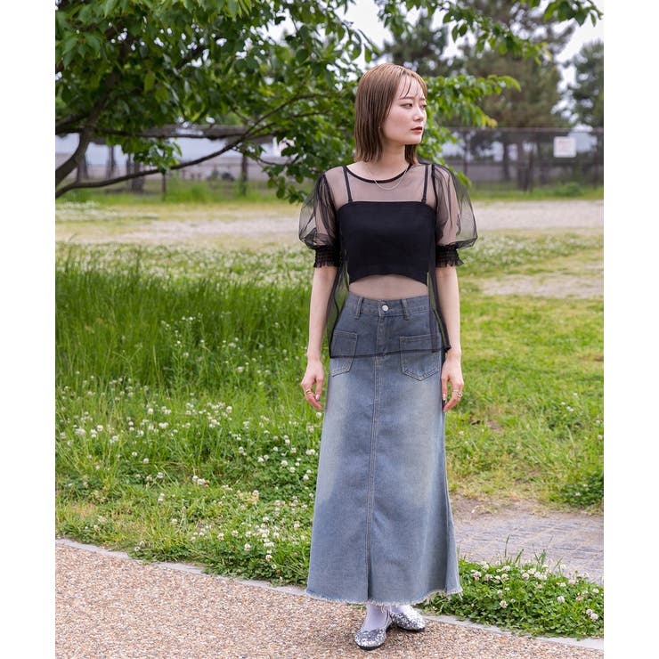 シャーリングチュールブラウス | ad thie | 詳細画像17 