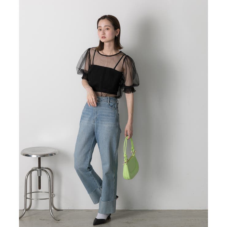 シャーリングチュールブラウス | ad thie | 詳細画像20 