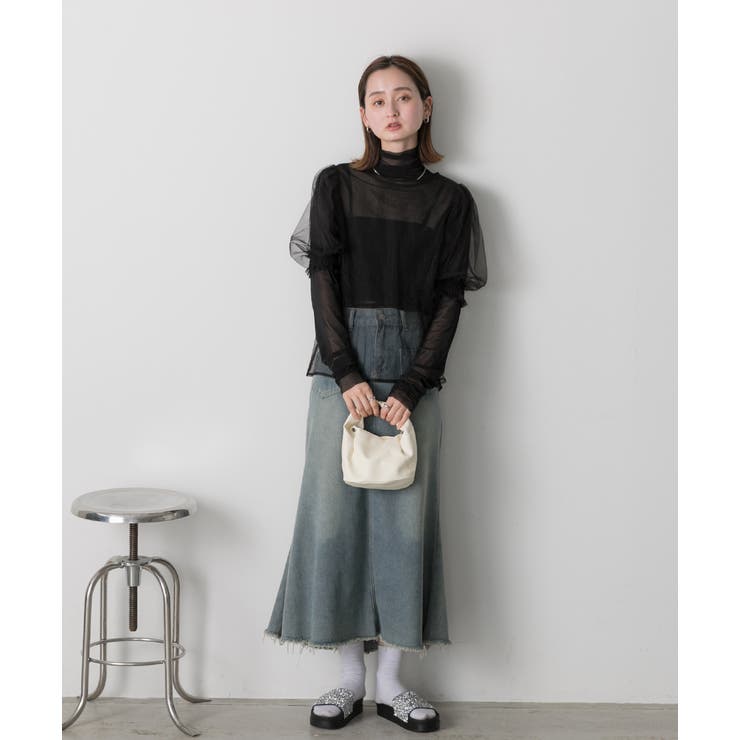 シャーリングチュールブラウス | ad thie | 詳細画像25 