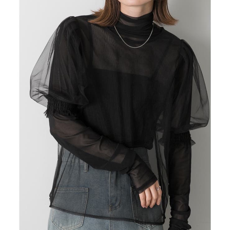 シャーリングチュールブラウス | ad thie | 詳細画像27 