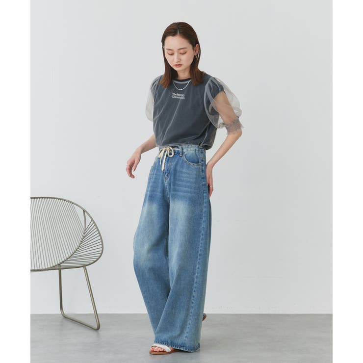 シャーリングチュールブラウス | ad thie | 詳細画像3 