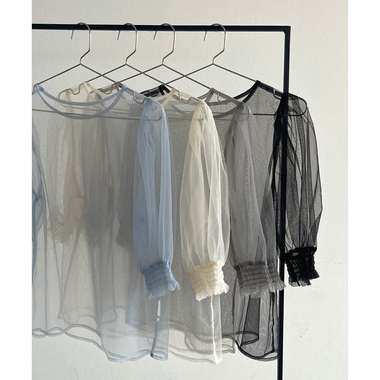 シャーリングチュールブラウス | ad thie | 詳細画像31 