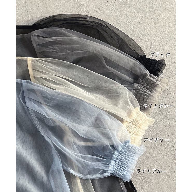 シャーリングチュールブラウス | ad thie | 詳細画像37 