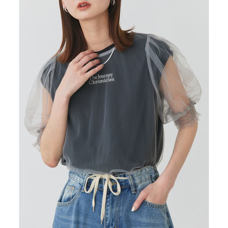 シャーリングチュールブラウス | ad thie | 詳細画像5 