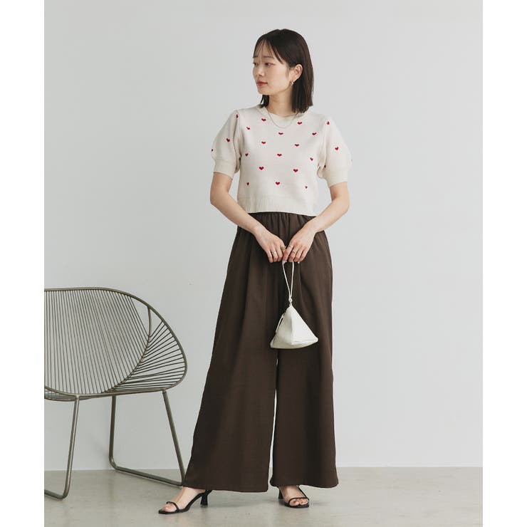 ハート総柄 パフスリーブニット | ad thie | 詳細画像13 