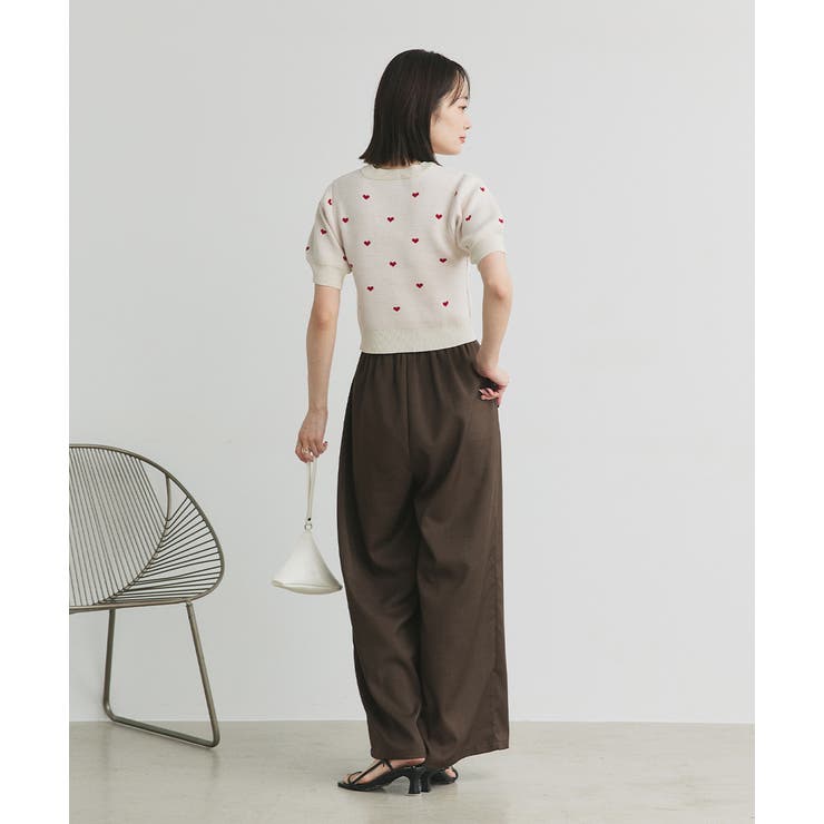 ハート総柄 パフスリーブニット | ad thie | 詳細画像15 