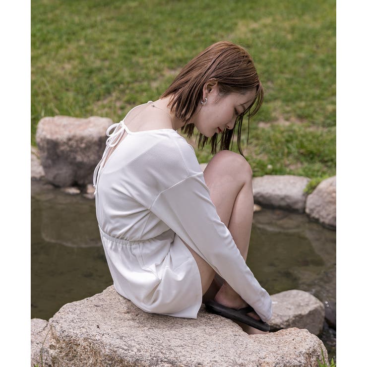 リブ素材ラッシュガード オールインワン | ad thie | 詳細画像33 