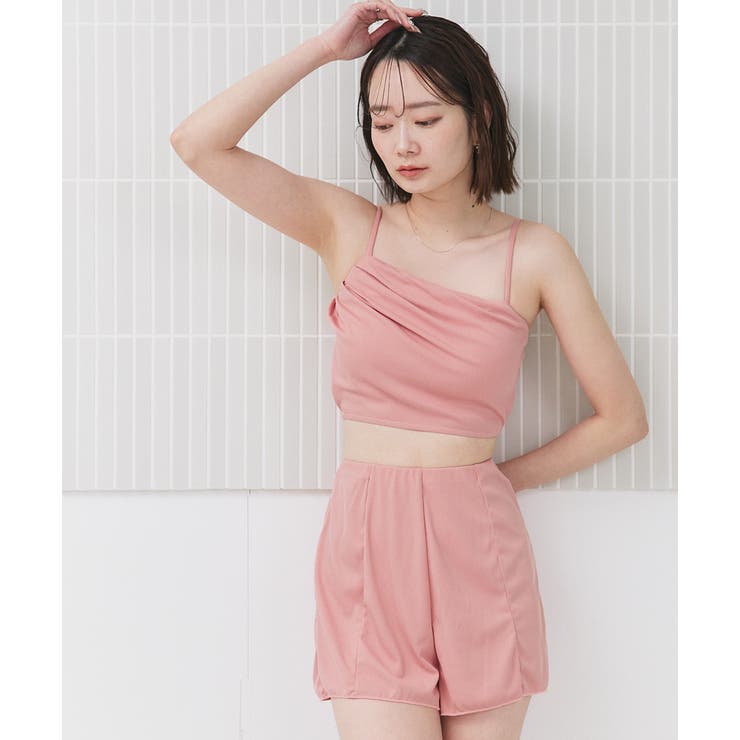 リブ素材スイムウェア3点SET アシンメトリーギャザーデザイン | ad thie | 詳細画像54 