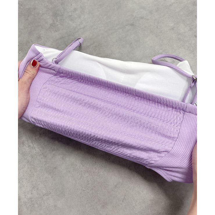 リブ素材スイムウェア3点SET アシンメトリーギャザーデザイン | ad thie | 詳細画像64 