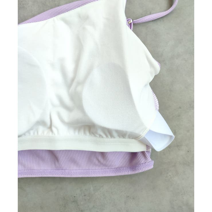 リブ素材スイムウェア3点SET アシンメトリーギャザーデザイン | ad thie | 詳細画像65 