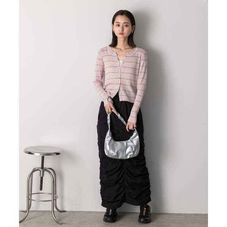 Iライン・ナイロン ギャザーデザインスカート | ad thie | 詳細画像44 