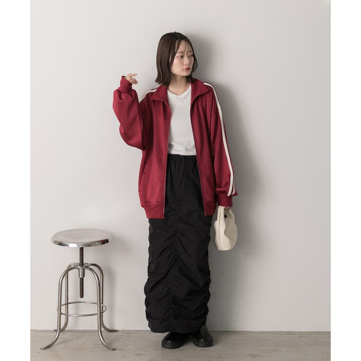 Iライン・ナイロン ギャザーデザインスカート | ad thie | 詳細画像46 