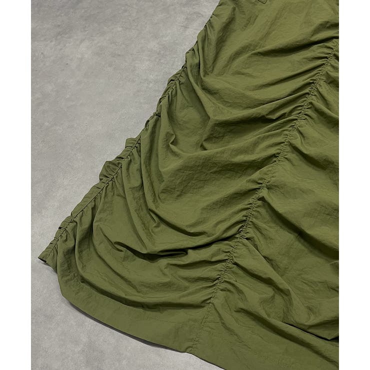 Iライン・ナイロン ギャザーデザインスカート | ad thie | 詳細画像55 