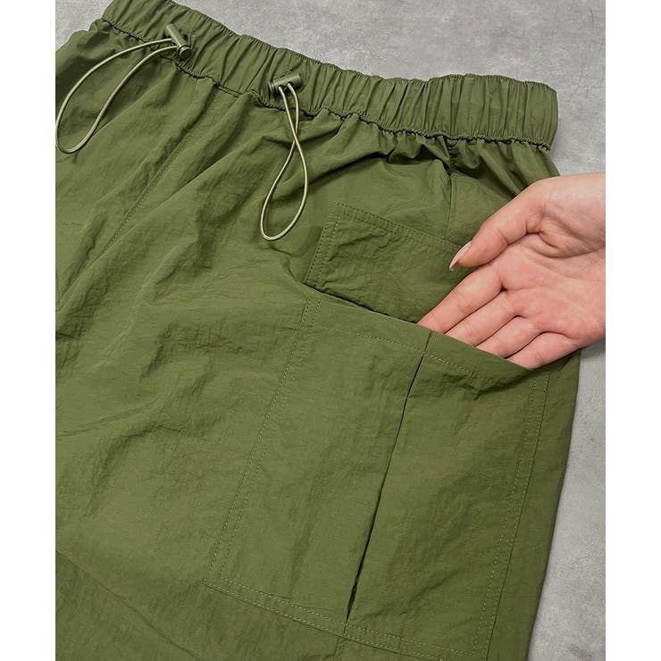 Iライン・ナイロン ギャザーデザインスカート | ad thie | 詳細画像56 