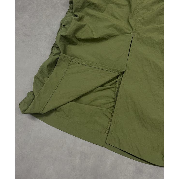 Iライン・ナイロン ギャザーデザインスカート | ad thie | 詳細画像57 