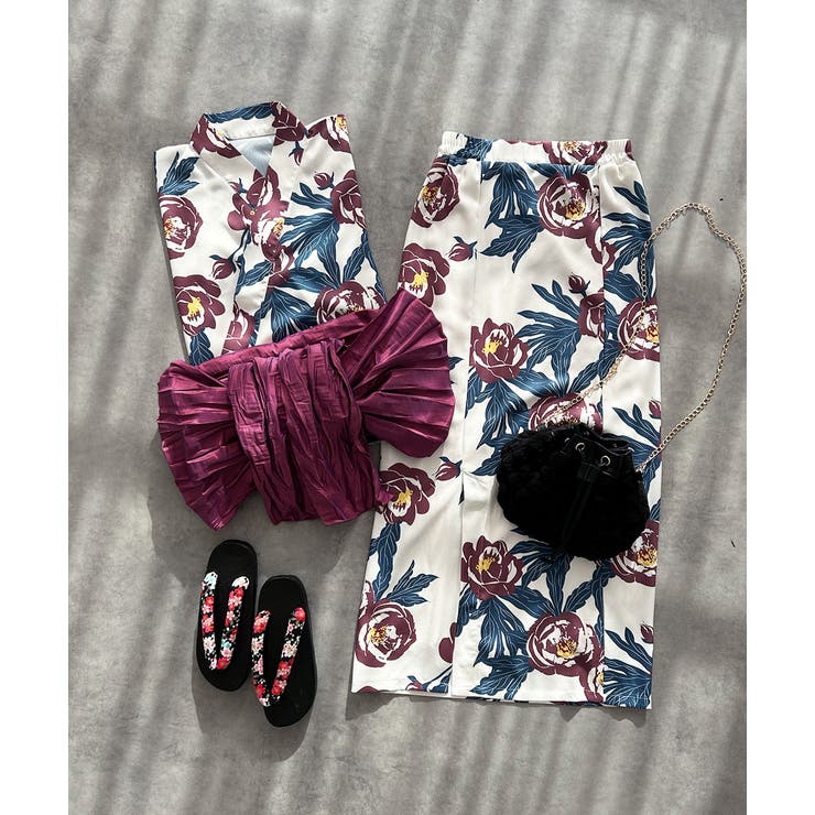 3点セット 2WAY花柄浴衣セットアップ | ad thie | 詳細画像34 