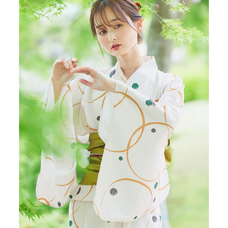 ３点セット ニュアンス柄セパレート２WAY浴衣セット | ad thie | 詳細画像12 