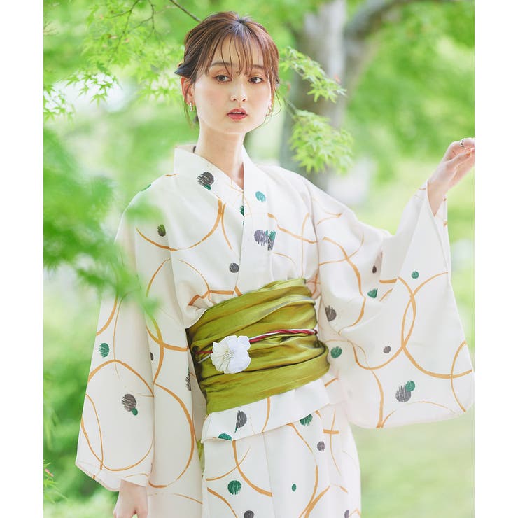 ３点セット ニュアンス柄セパレート２WAY浴衣セット | ad thie | 詳細画像13 