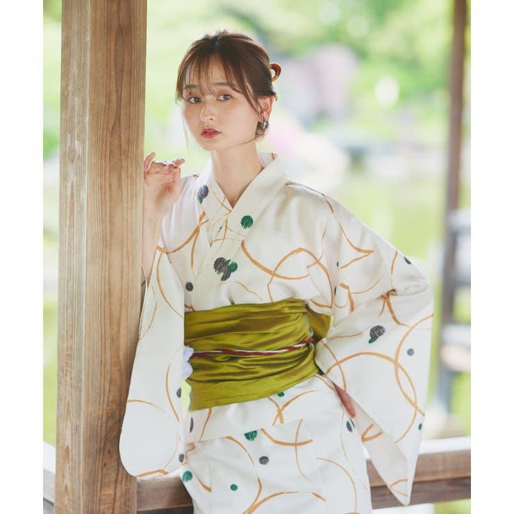 ３点セット ニュアンス柄セパレート２WAY浴衣セット | ad thie | 詳細画像18 